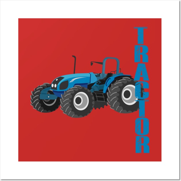 tractor blue toddler Wall Art by osvaldoport76